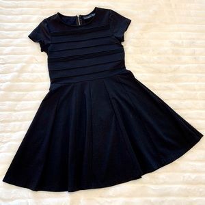 Cynthia Rowley Black SS Fit & Flare Scuba Dress